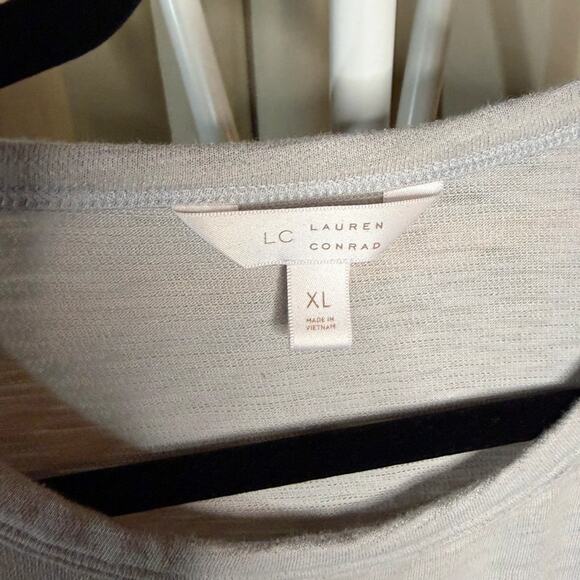 Lauren Conrad XL Sand Colored “Bare Feet Salty Hair” Embroidered T-Shirt - Picture 2 of 3